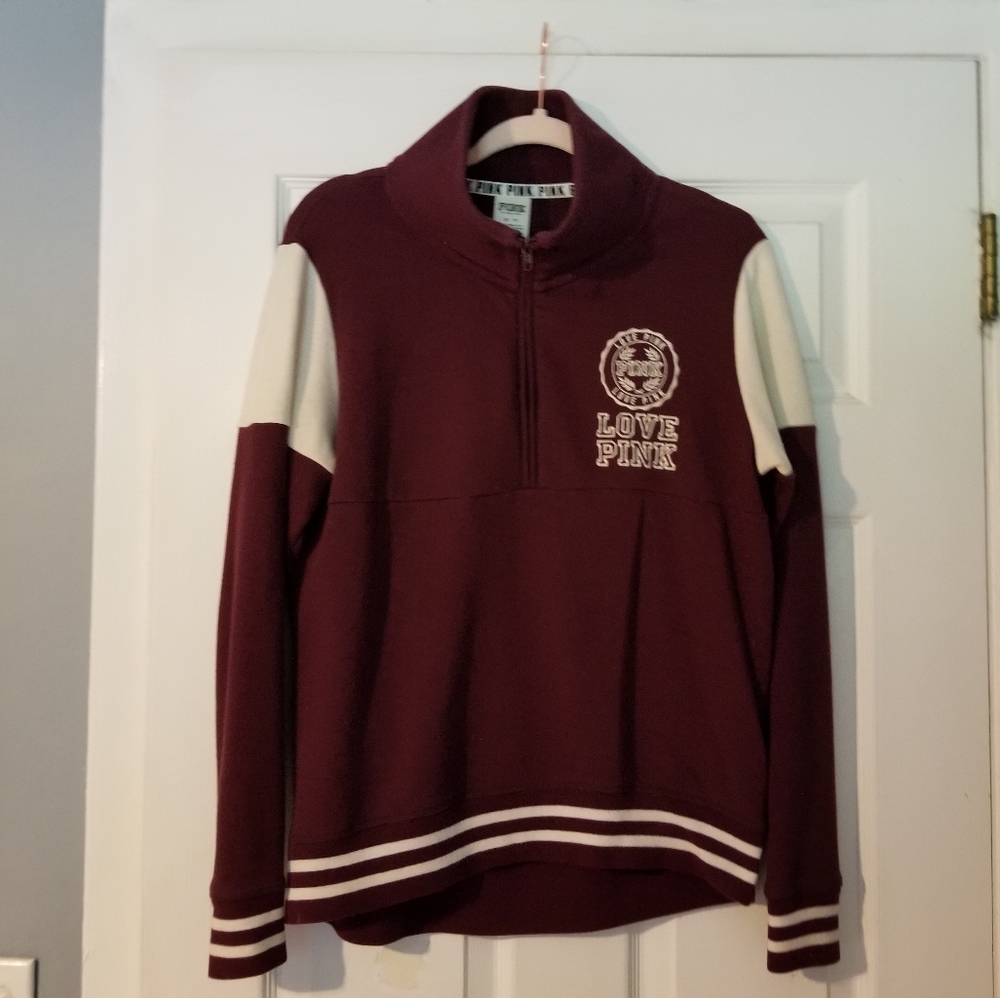 Pink Womens 1/4 Zip Pull Over XS - Picture 2 of 8